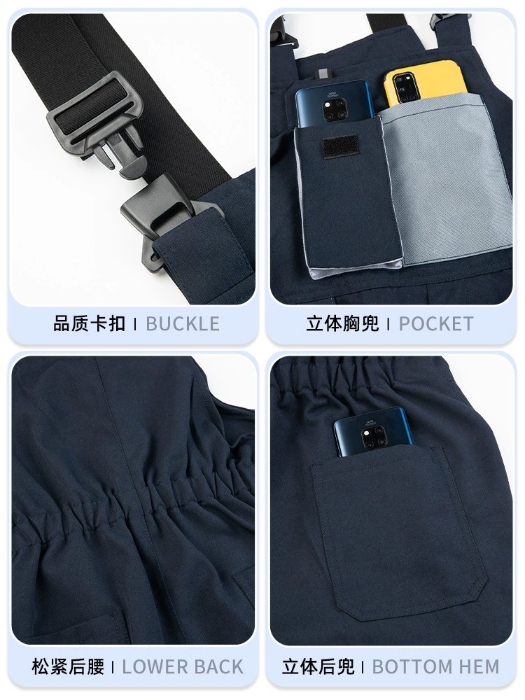 Industrial Bib Overalls for Factory Workers with Tool Pockets - Model: 830267692207 - 图片 3