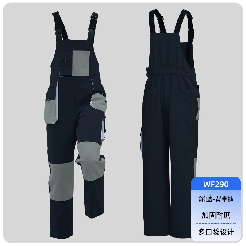 Industrial Bib Overalls for Factory Workers with Tool Pockets - Model: 830267692207 - 图片 7