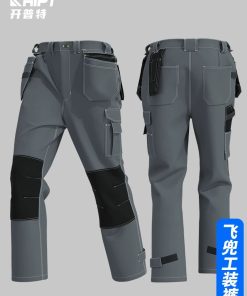 Sturdy Workshop Pants for Factory and Construction with Wear-Resistant Fabric - Model: 952106750268