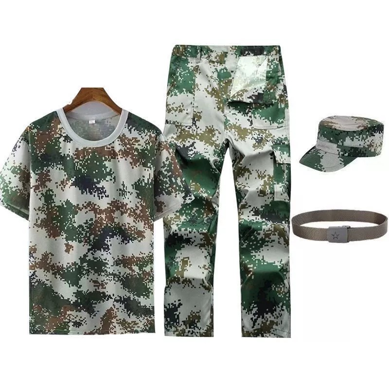 Camouflage T-Shirt and Shorts Set for Summer Military Training - Model: 1069588330213 - 图片 2