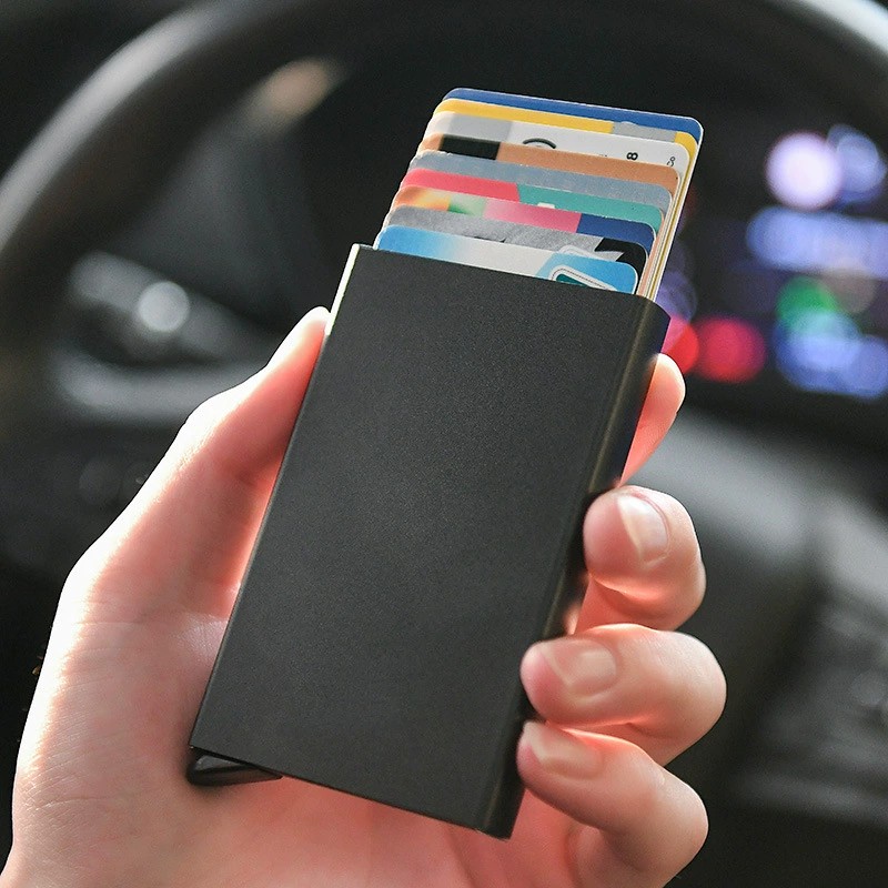 Anti-Theft Card Sleeve for Men Women with RFID Blocking - Model: 629039619403 - 图片 3