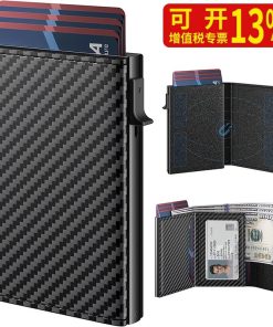 Men's Slim Leather Card Holder Wallet for Everyday Carry with RFID Protection - Model: 740151943636