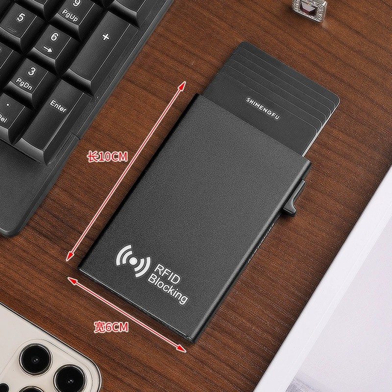 Anti-Theft Card Holder for Men Women with RFID Blocking - Model: 680242987473 - 图片 4