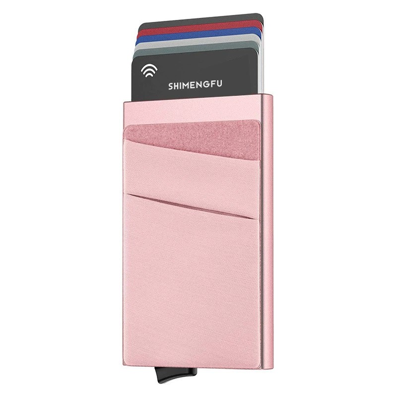 Side-Push Card Case for Bank Cards with Anti-Theft Pop-Up Sleeve - Model: 836377300611 - 图片 3