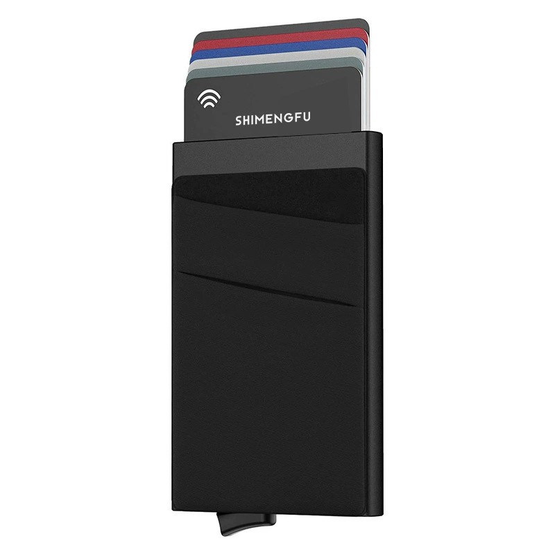 Side-Push Card Case for Bank Cards with Anti-Theft Pop-Up Sleeve - Model: 836377300611 - 图片 6