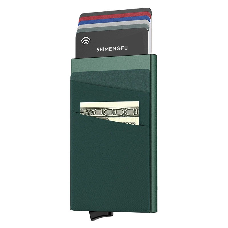 Side-Push Card Case for Bank Cards with Anti-Theft Pop-Up Sleeve - Model: 836377300611 - 图片 7