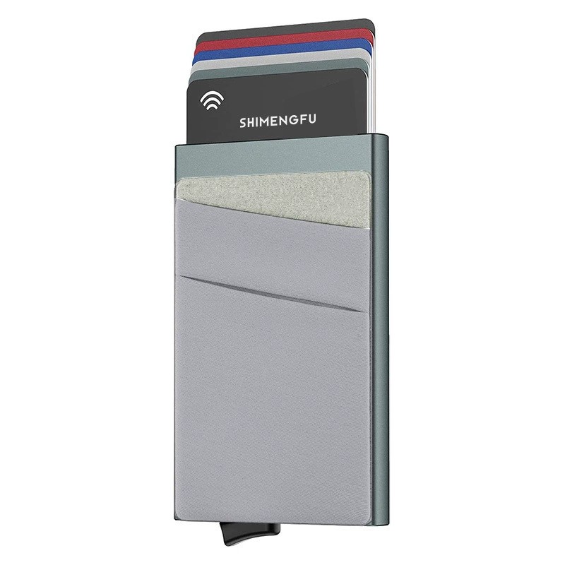 Side-Push Card Case for Bank Cards with Anti-Theft Pop-Up Sleeve - Model: 836377300611 - 图片 9