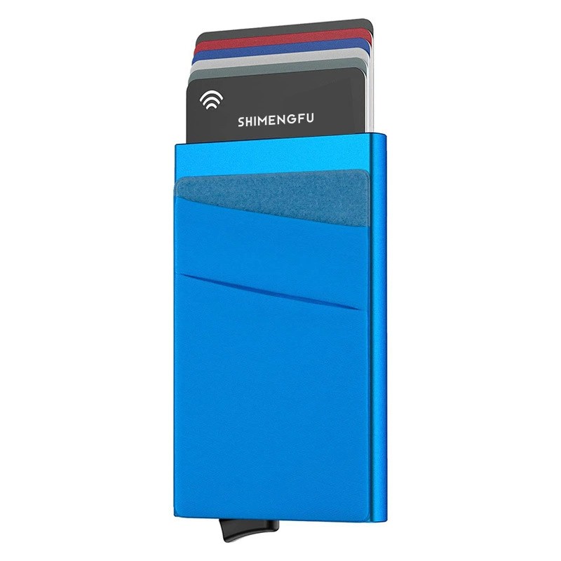 Side-Push Card Case for Bank Cards with Anti-Theft Pop-Up Sleeve - Model: 836377300611 - 图片 10