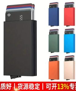 Side-Push Metal Card Holder for Credit Cards with RFID Protection - Model: 747860450061