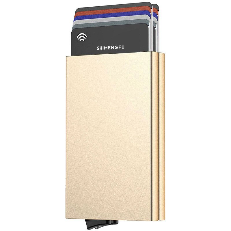 Side-Push Metal Card Holder for Credit Cards with RFID Protection - Model: 747860450061 - 图片 4