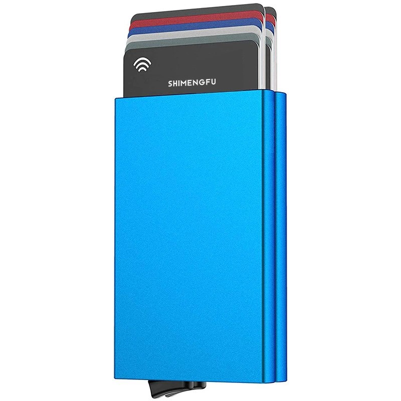 Side-Push Metal Card Holder for Credit Cards with RFID Protection - Model: 747860450061 - 图片 6