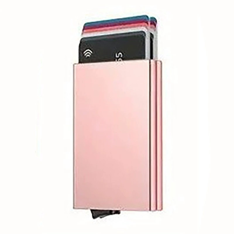 Side-Push Metal Card Holder for Credit Cards with RFID Protection - Model: 747860450061 - 图片 8
