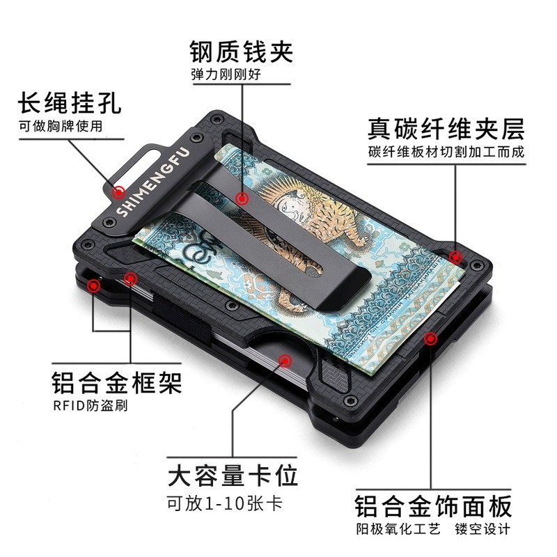 Metal Badge Card Holder for Work ID with RFID Protection - Model: 694737865142 - 图片 3