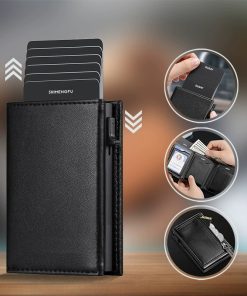 Alternative view of Oil Wax Leather Card Case for Quick Access with Metal Money Clip - Model: 680929181427