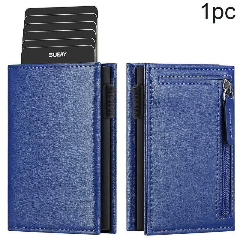 Oil Wax Leather Card Case for Quick Access with Metal Money Clip - Model: 680929181427 - 图片 10