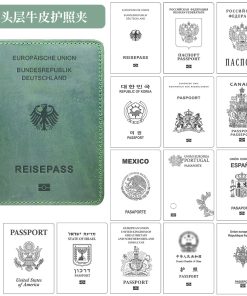 Alternative view of Passport Holder for Boarding Pass and Cards with Genuine Leather - Model: 720320236463