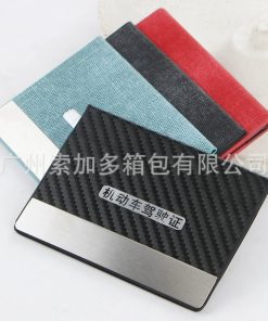 Alternative view of Driver's License Leather Case for Men and Women with Integrated Motor Vehicle Permit - Model: 636733796081
