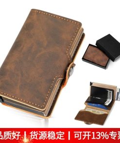 Slim Metal Card Holder for Men with Anti-Theft Clip - Model: 925496571699