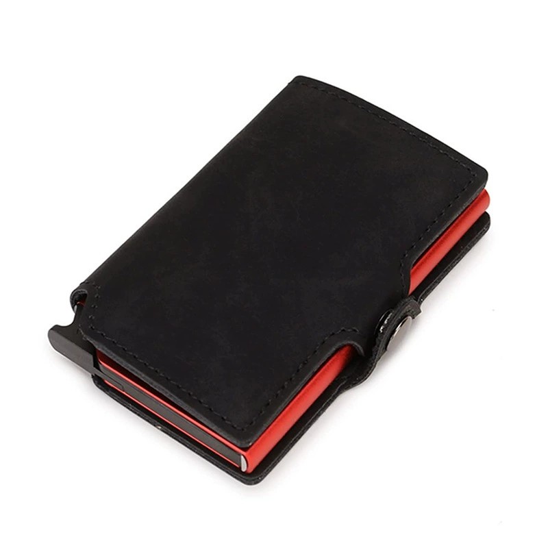 Slim Metal Card Holder for Men with Anti-Theft Clip - Model: 925496571699 - 图片 6