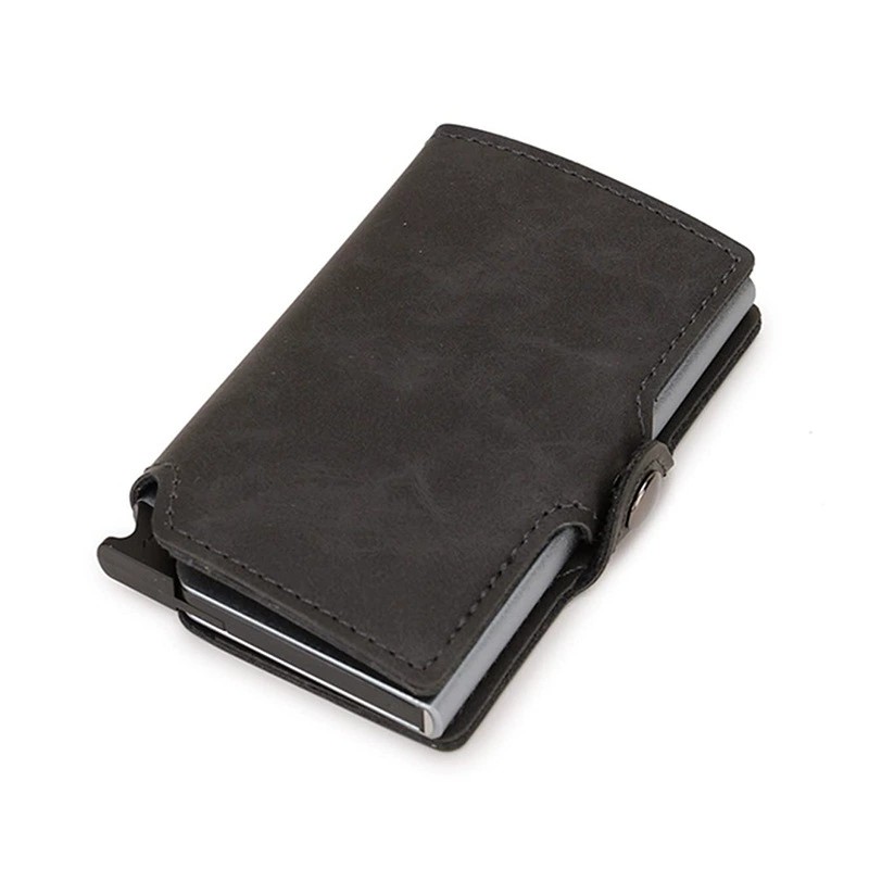 Slim Metal Card Holder for Men with Anti-Theft Clip - Model: 925496571699 - 图片 8