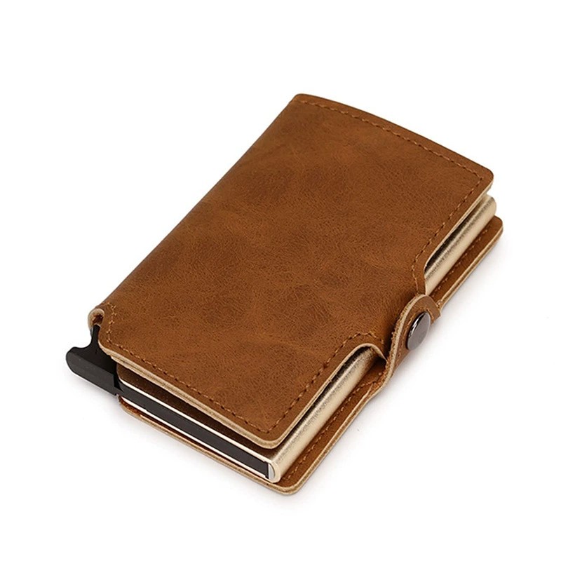 Slim Metal Card Holder for Men with Anti-Theft Clip - Model: 925496571699 - 图片 9
