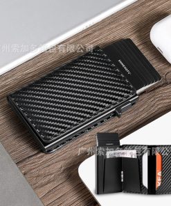 Alternative view of Ultra-Thin Metal Card Holder for Men with RFID Blocking - Model: 921445055301