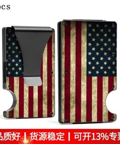 Money Clip for Everyday Carry with USA Flag and Eagle Pattern, Holds Cards - Model: 912685306772