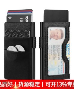 RFID Blocking Card Holder for Men with ID Badge Slot - Model: 908967415416