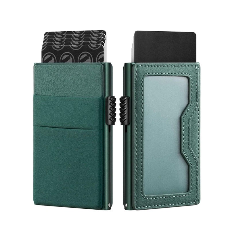RFID Blocking Card Holder for Men with ID Badge Slot - Model: 908967415416 - 图片 8