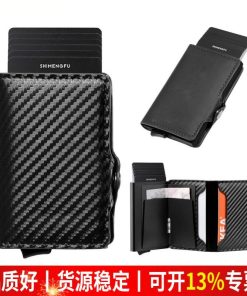 Anti-Theft Slim Wallet for Men with Auto Pop-Up Card Holder - Model: 880711661107