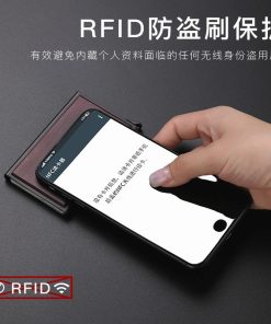 Alternative view of Card Case for Men Women with Pop-Up Mechanism - Model: 852450249690