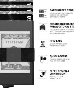 Alternative view of Anti-Theft Card Sleeve for Secure Travel with RFID Shielding and Auto Pop-Up - Model: 836261311001