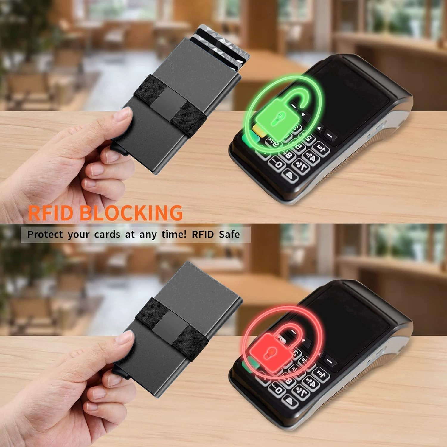 Anti-Theft Card Sleeve for Secure Travel with RFID Shielding and Auto Pop-Up - Model: 836261311001 - 图片 4
