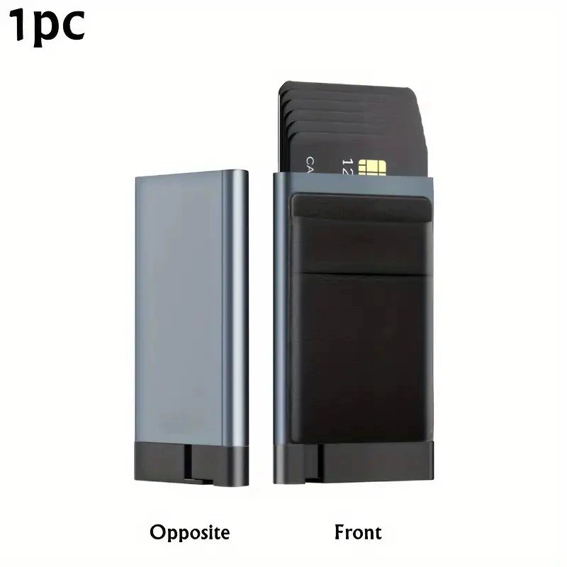 Anti-Skimming Card Wallet for Men with Automatic Pop-Up Card Case - Model: 833366675022 - 图片 10