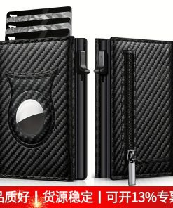 RFID Blocking Card Holder for Men with Magnetic Closure - Model: 765741435544