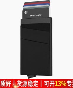 Anti-Skimming Credit Card Case for Secure Travel with Slide Pop-Up - Model: 739316656326