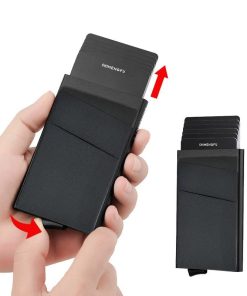 Alternative view of Anti-Skimming Credit Card Case for Secure Travel with Slide Pop-Up - Model: 739316656326
