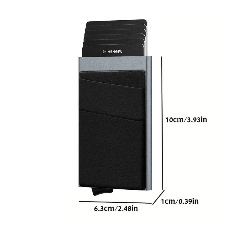 Anti-Skimming Credit Card Case for Secure Travel with Slide Pop-Up - Model: 739316656326 - 图片 4