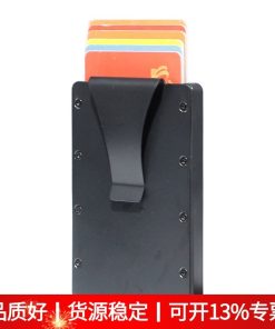 Metal Card Holder with RFID Protection for Secure Credit Card Carry - Model: 715385109600