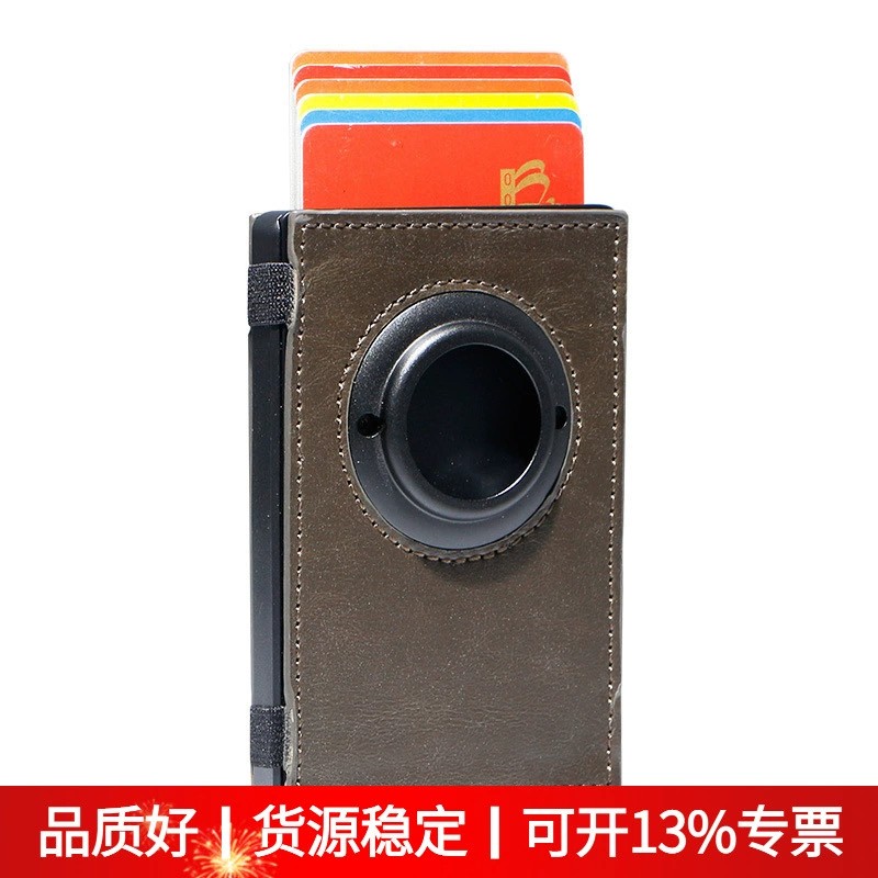 Automatic Pop-Up Card Holder for Men with Airtag Tracking, Large Capacity - Model: 715150140480