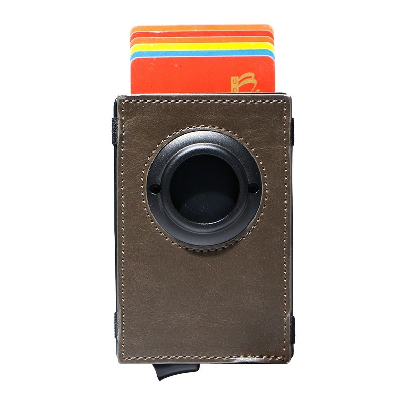Automatic Pop-Up Card Holder for Men with Airtag Tracking, Large Capacity - Model: 715150140480 - 图片 2