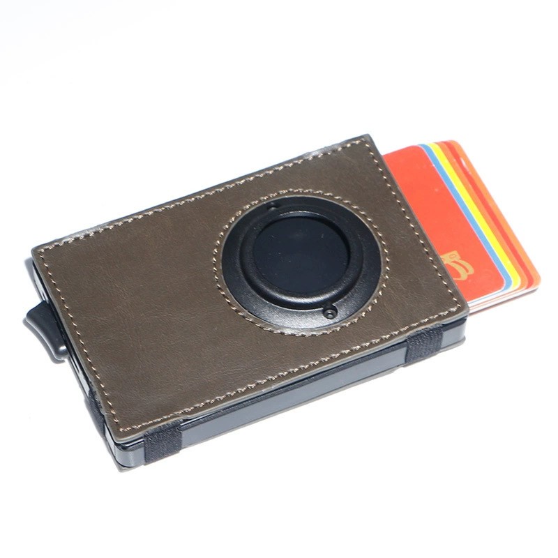 Automatic Pop-Up Card Holder for Men with Airtag Tracking, Large Capacity - Model: 715150140480 - 图片 5