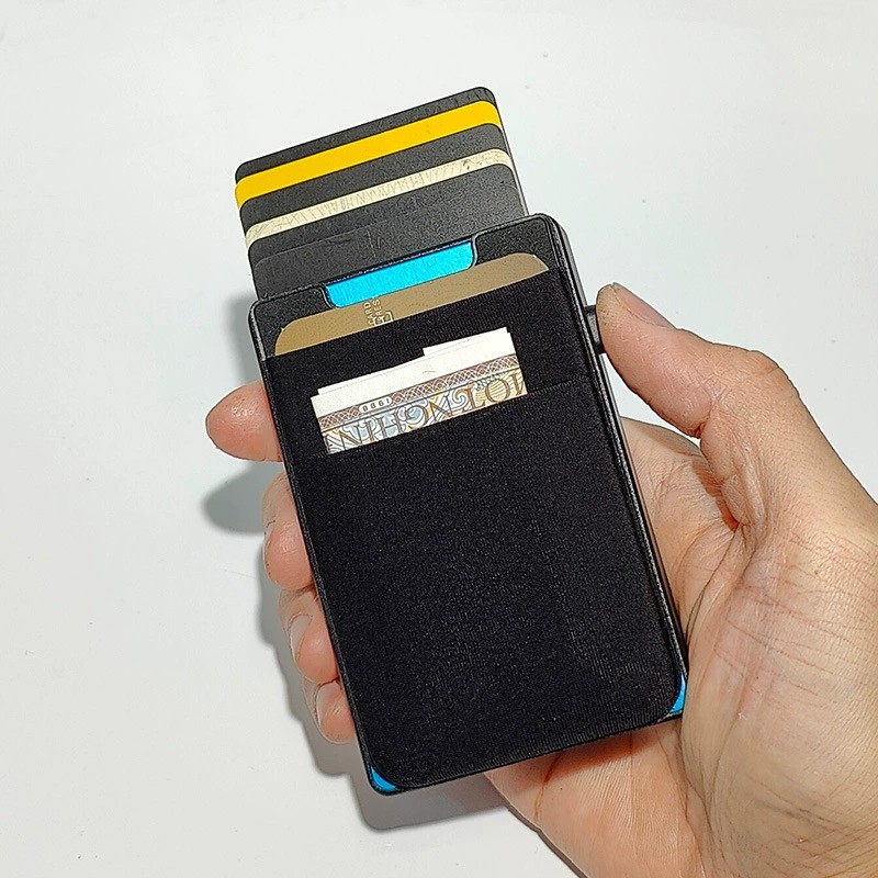 Anti-Skimming RFID Card Holder for Business Cards and Cash - Model: 697342399444 - 图片 2