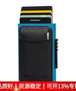 Metal Card Holder for Desk Organization with Secure Lid - Model: 697201347547