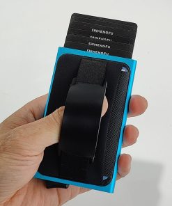 Alternative view of Anti-Skimming Metal Card Case for Men and Women - Model: 696602466340
