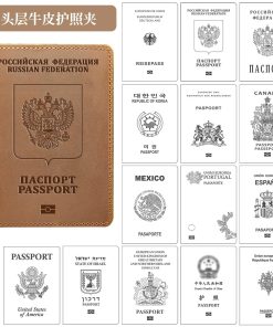 Alternative view of Vintage Leather Passport Wallet for Travel Documents and Cards - Model: 696099106888