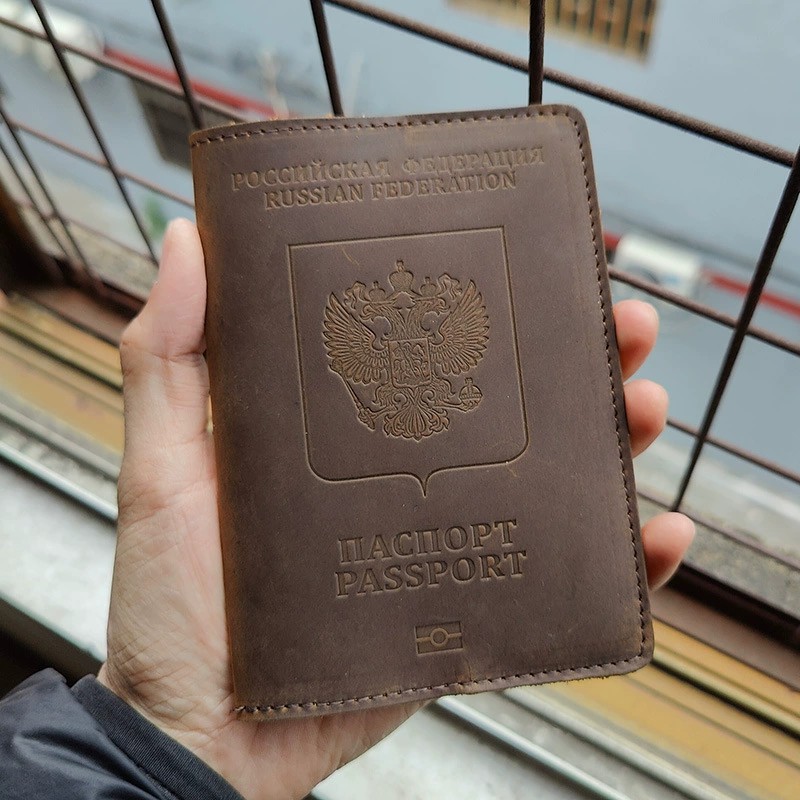 Vintage Leather Passport Wallet for Travel Documents and Cards - Model: 696099106888 - 图片 3
