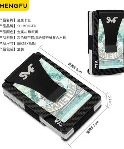 Alternative view of Metal Money Clip for Men Business Ultra-Thin Minimalist Wallet with Card Holder - Model: 677047360305