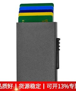 Metal Pop-Up Card Holder for Men and Women with RFID Protection - Model: 655988932813