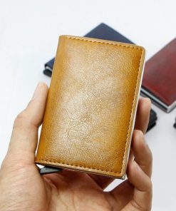 Alternative view of Metal Card Holder for Men with Anti-Skimming Protection and Auto Pop-Up - Model: 637442270474